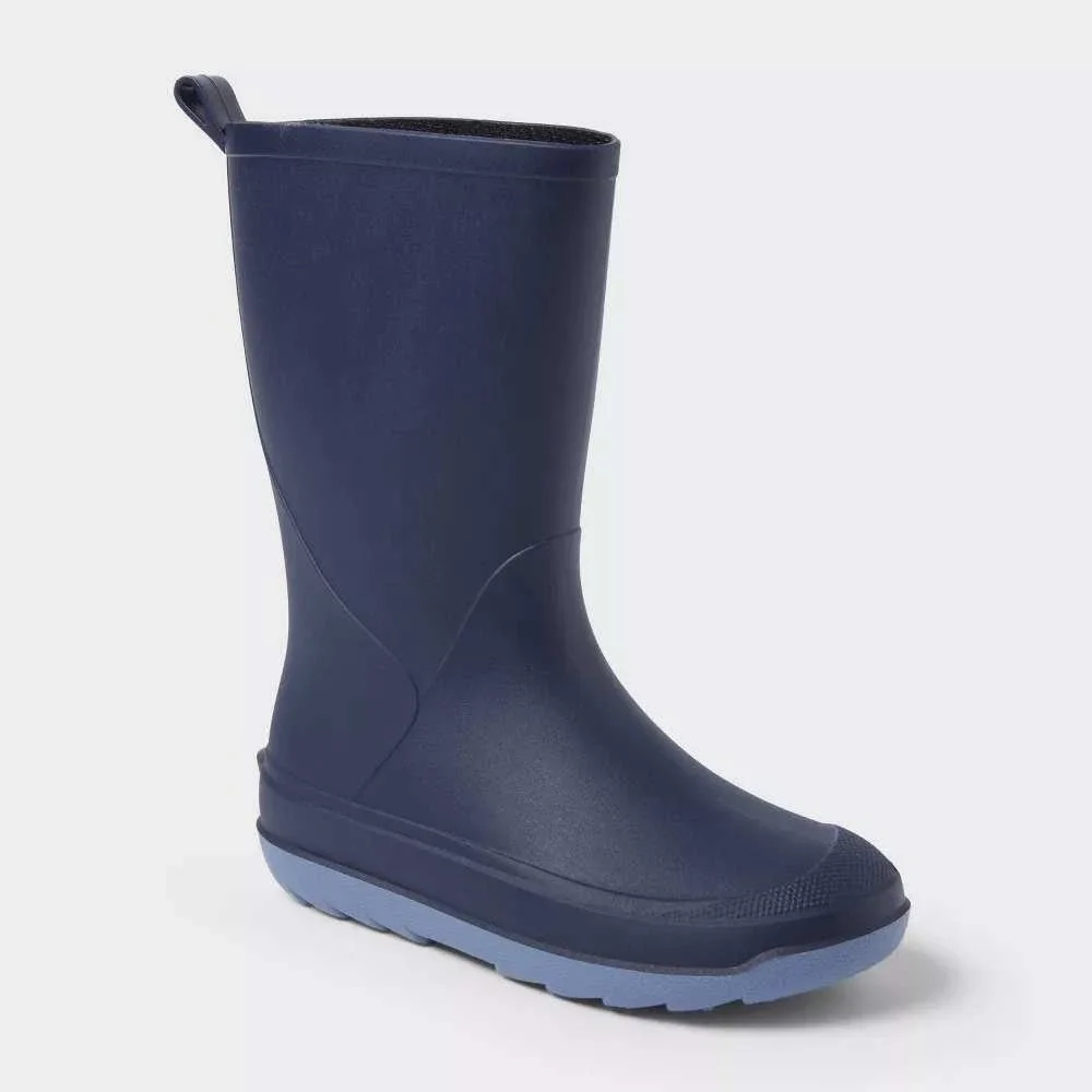 Cat & Jack Kids Andy Rain Boots Navy Blue Waterproof Size 13 NEW